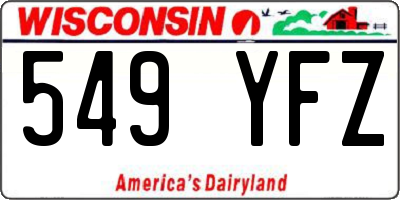 WI license plate 549YFZ