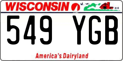 WI license plate 549YGB