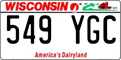 WI license plate 549YGC