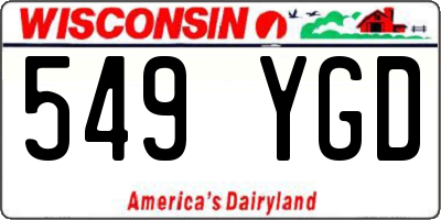 WI license plate 549YGD