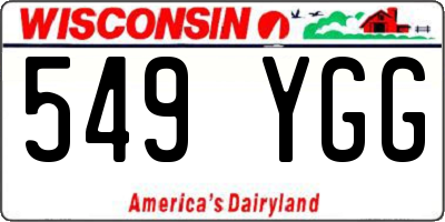 WI license plate 549YGG