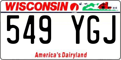 WI license plate 549YGJ
