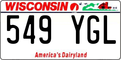 WI license plate 549YGL