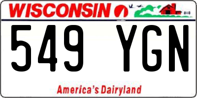 WI license plate 549YGN