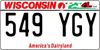 WI license plate 549YGY
