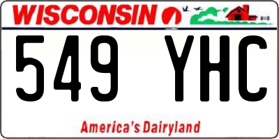 WI license plate 549YHC