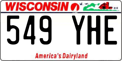 WI license plate 549YHE