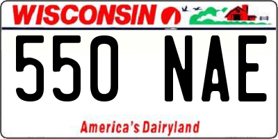 WI license plate 550NAE