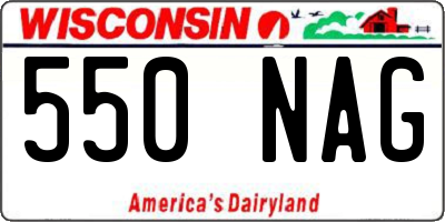 WI license plate 550NAG