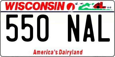 WI license plate 550NAL
