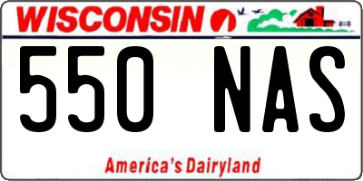 WI license plate 550NAS