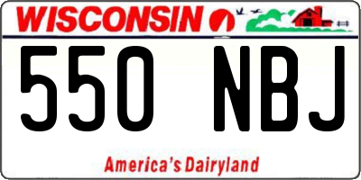 WI license plate 550NBJ