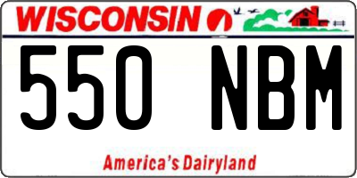 WI license plate 550NBM