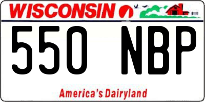 WI license plate 550NBP