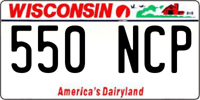 WI license plate 550NCP