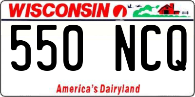 WI license plate 550NCQ