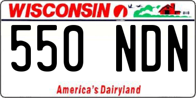 WI license plate 550NDN