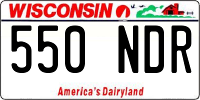 WI license plate 550NDR