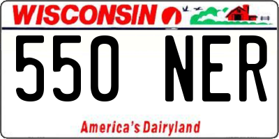 WI license plate 550NER