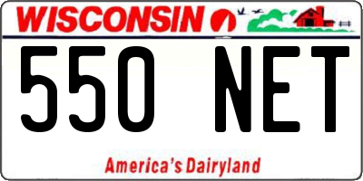 WI license plate 550NET