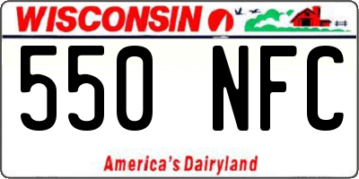 WI license plate 550NFC