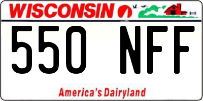 WI license plate 550NFF