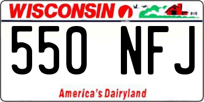 WI license plate 550NFJ