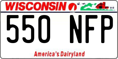 WI license plate 550NFP