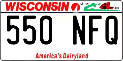 WI license plate 550NFQ