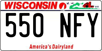 WI license plate 550NFY