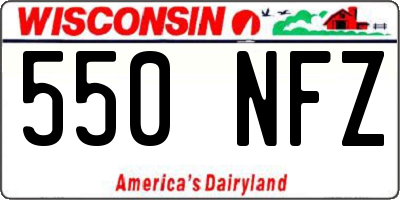 WI license plate 550NFZ