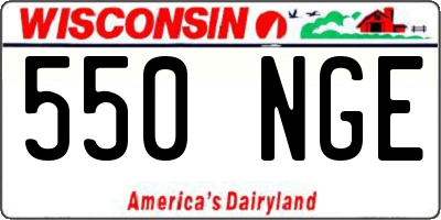 WI license plate 550NGE