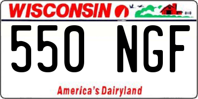 WI license plate 550NGF