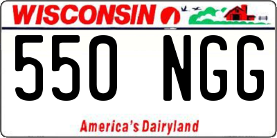 WI license plate 550NGG