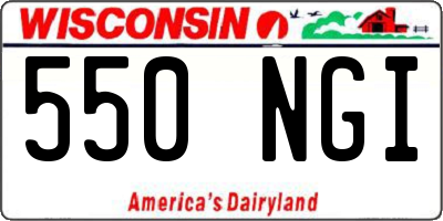 WI license plate 550NGI