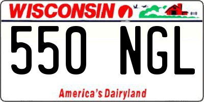 WI license plate 550NGL