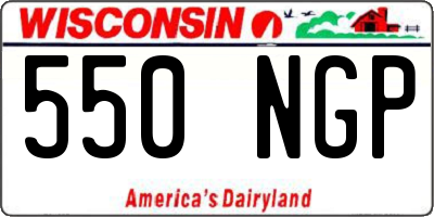 WI license plate 550NGP
