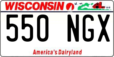 WI license plate 550NGX