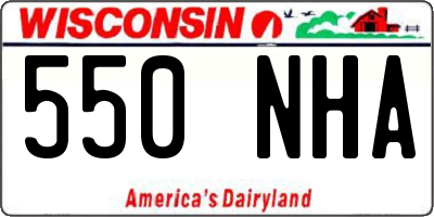 WI license plate 550NHA