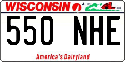 WI license plate 550NHE