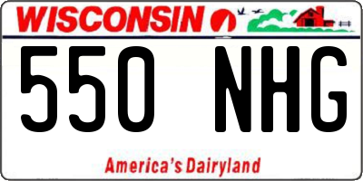 WI license plate 550NHG