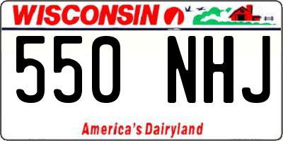 WI license plate 550NHJ