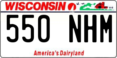 WI license plate 550NHM