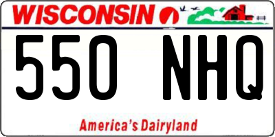 WI license plate 550NHQ