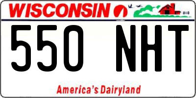 WI license plate 550NHT