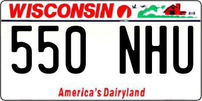 WI license plate 550NHU