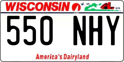 WI license plate 550NHY