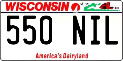 WI license plate 550NIL
