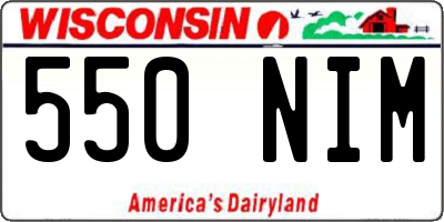 WI license plate 550NIM