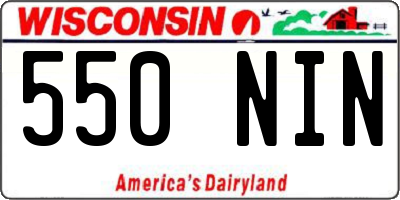 WI license plate 550NIN
